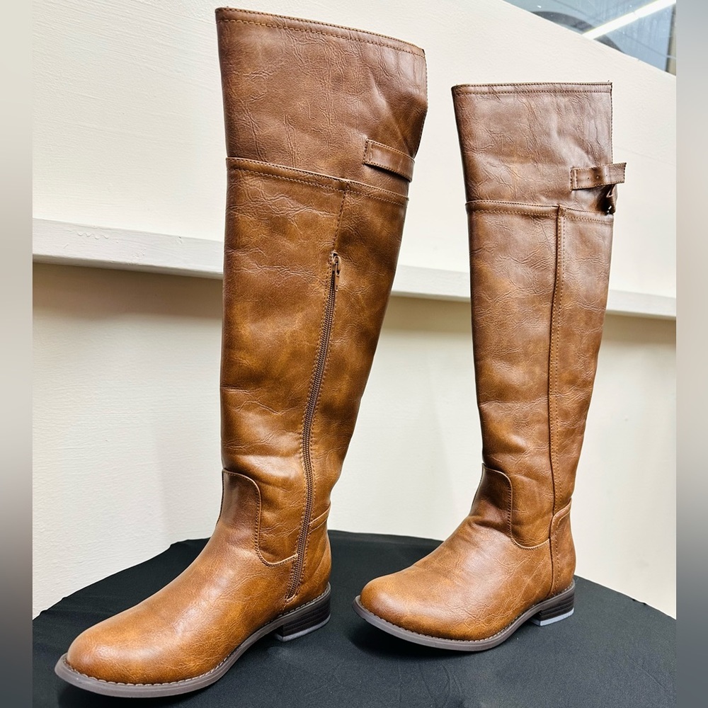 Breckelles Womens RIDER-82 Western Riding Knee High Casual Boots-Size 5.5